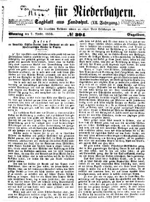 Kurier für Niederbayern Montag 7. November 1859