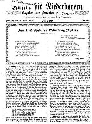 Kurier für Niederbayern Freitag 11. November 1859