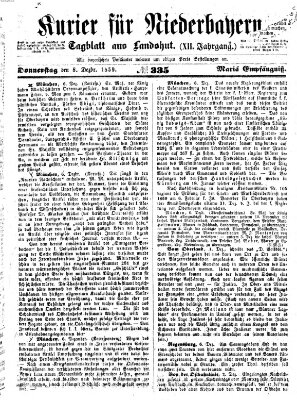 Kurier für Niederbayern Donnerstag 8. Dezember 1859