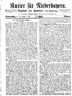 Kurier für Niederbayern Donnerstag 29. Dezember 1859