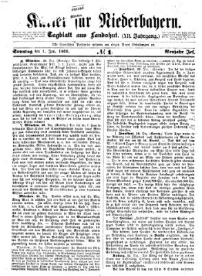 Kurier für Niederbayern Sonntag 1. Januar 1860