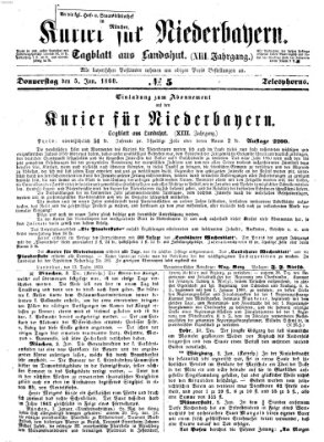 Kurier für Niederbayern Donnerstag 5. Januar 1860