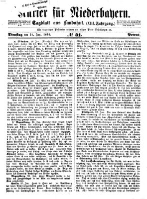 Kurier für Niederbayern Dienstag 31. Januar 1860