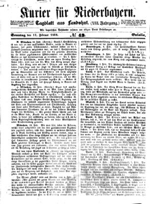 Kurier für Niederbayern Sonntag 12. Februar 1860