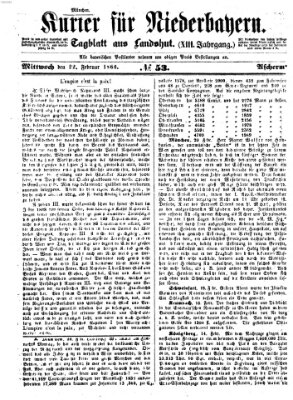 Kurier für Niederbayern Mittwoch 22. Februar 1860
