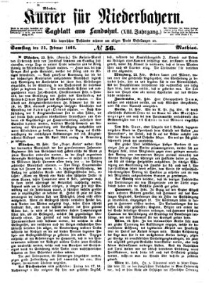 Kurier für Niederbayern Samstag 25. Februar 1860