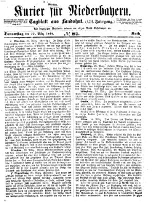 Kurier für Niederbayern Donnerstag 22. März 1860