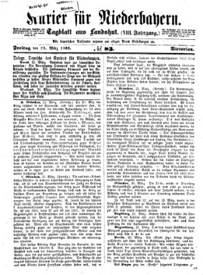 Kurier für Niederbayern Freitag 23. März 1860