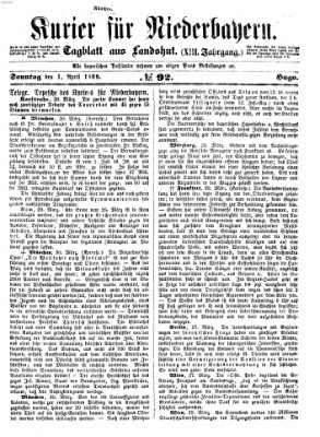 Kurier für Niederbayern Sonntag 1. April 1860