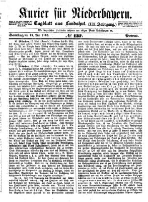 Kurier für Niederbayern Samstag 19. Mai 1860