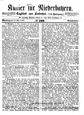 Kurier für Niederbayern Montag 21. Mai 1860