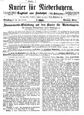 Kurier für Niederbayern Dienstag 19. Juni 1860