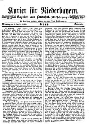 Kurier für Niederbayern Montag 3. September 1860