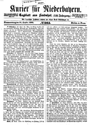 Kurier für Niederbayern Donnerstag 27. September 1860