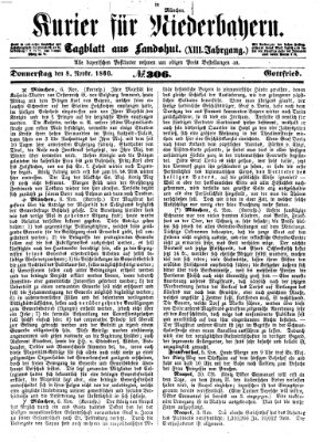 Kurier für Niederbayern Donnerstag 8. November 1860