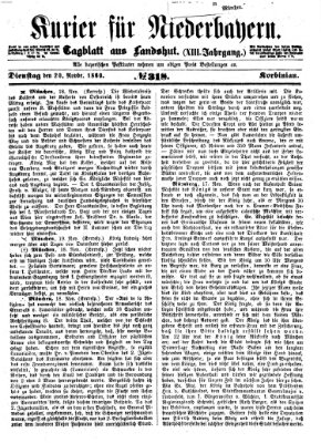 Kurier für Niederbayern Dienstag 20. November 1860