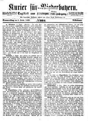 Kurier für Niederbayern Donnerstag 6. Dezember 1860