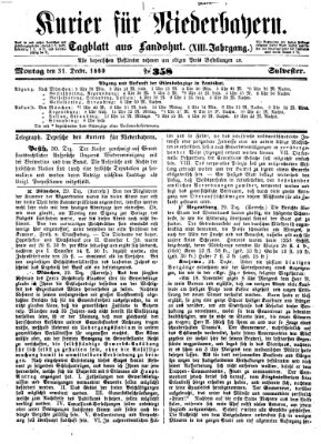 Kurier für Niederbayern Montag 31. Dezember 1860