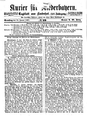 Kurier für Niederbayern Samstag 19. Januar 1861