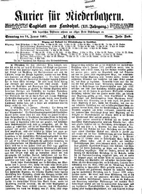 Kurier für Niederbayern Sonntag 20. Januar 1861