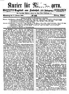 Kurier für Niederbayern Sonntag 10. Februar 1861