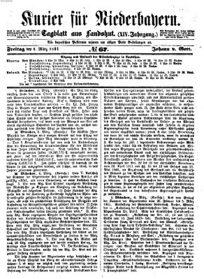 Kurier für Niederbayern Freitag 8. März 1861