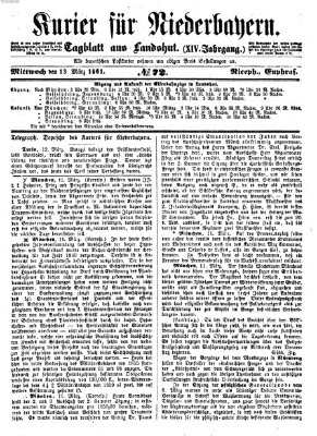 Kurier für Niederbayern Mittwoch 13. März 1861