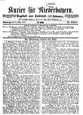Kurier für Niederbayern Sonntag 31. März 1861