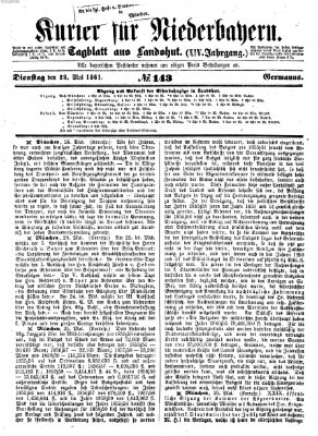 Kurier für Niederbayern Dienstag 28. Mai 1861