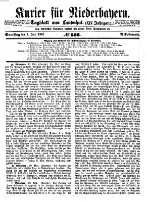 Kurier für Niederbayern Samstag 1. Juni 1861