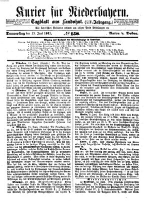 Kurier für Niederbayern Donnerstag 13. Juni 1861