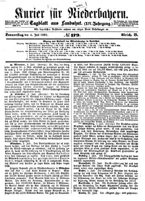 Kurier für Niederbayern Donnerstag 4. Juli 1861