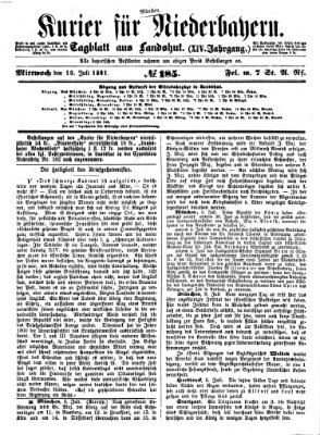 Kurier für Niederbayern Mittwoch 10. Juli 1861