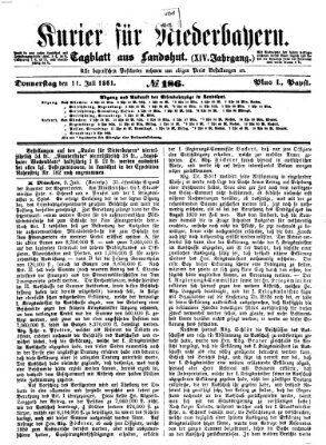 Kurier für Niederbayern Donnerstag 11. Juli 1861