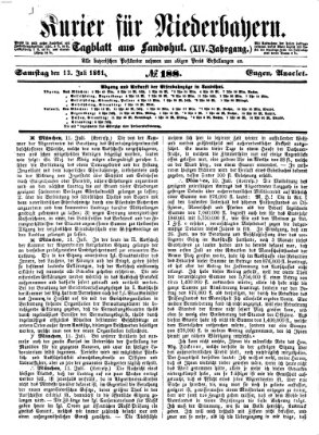 Kurier für Niederbayern Samstag 13. Juli 1861