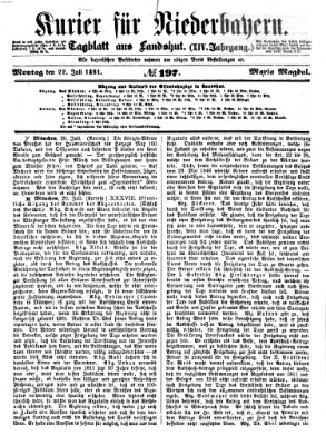 Kurier für Niederbayern Montag 22. Juli 1861