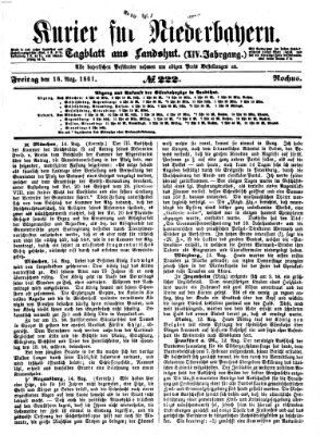 Kurier für Niederbayern Freitag 16. August 1861