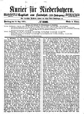 Kurier für Niederbayern Freitag 30. August 1861