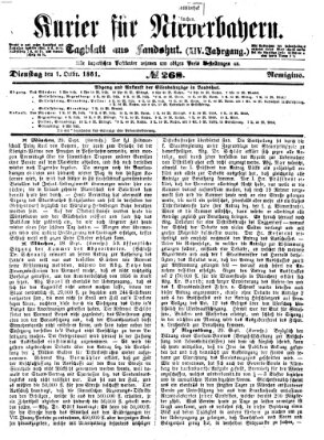 Kurier für Niederbayern Dienstag 1. Oktober 1861