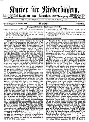 Kurier für Niederbayern Samstag 9. November 1861