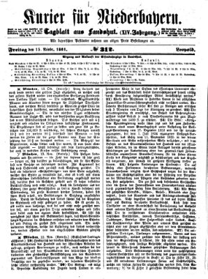 Kurier für Niederbayern Freitag 15. November 1861
