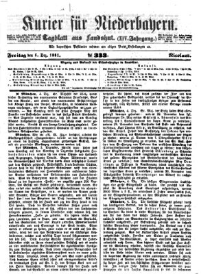 Kurier für Niederbayern Freitag 6. Dezember 1861