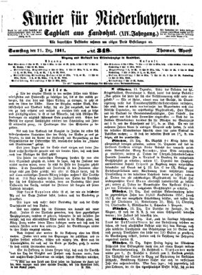 Kurier für Niederbayern Samstag 21. Dezember 1861