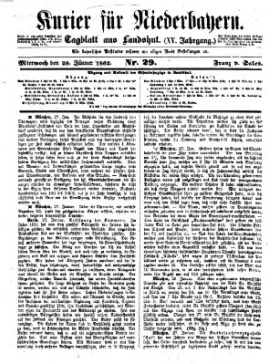 Kurier für Niederbayern Mittwoch 29. Januar 1862