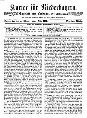 Kurier für Niederbayern Donnerstag 30. Januar 1862