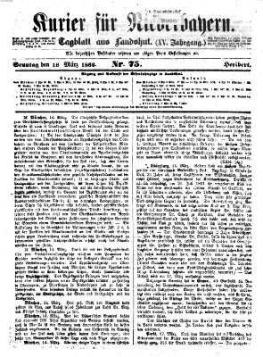 Kurier für Niederbayern Sonntag 16. März 1862