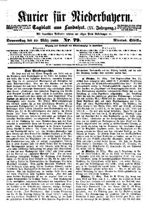 Kurier für Niederbayern Donnerstag 20. März 1862