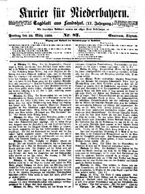Kurier für Niederbayern Freitag 28. März 1862