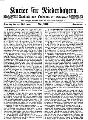 Kurier für Niederbayern Dienstag 13. Mai 1862
