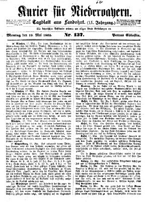 Kurier für Niederbayern Montag 19. Mai 1862